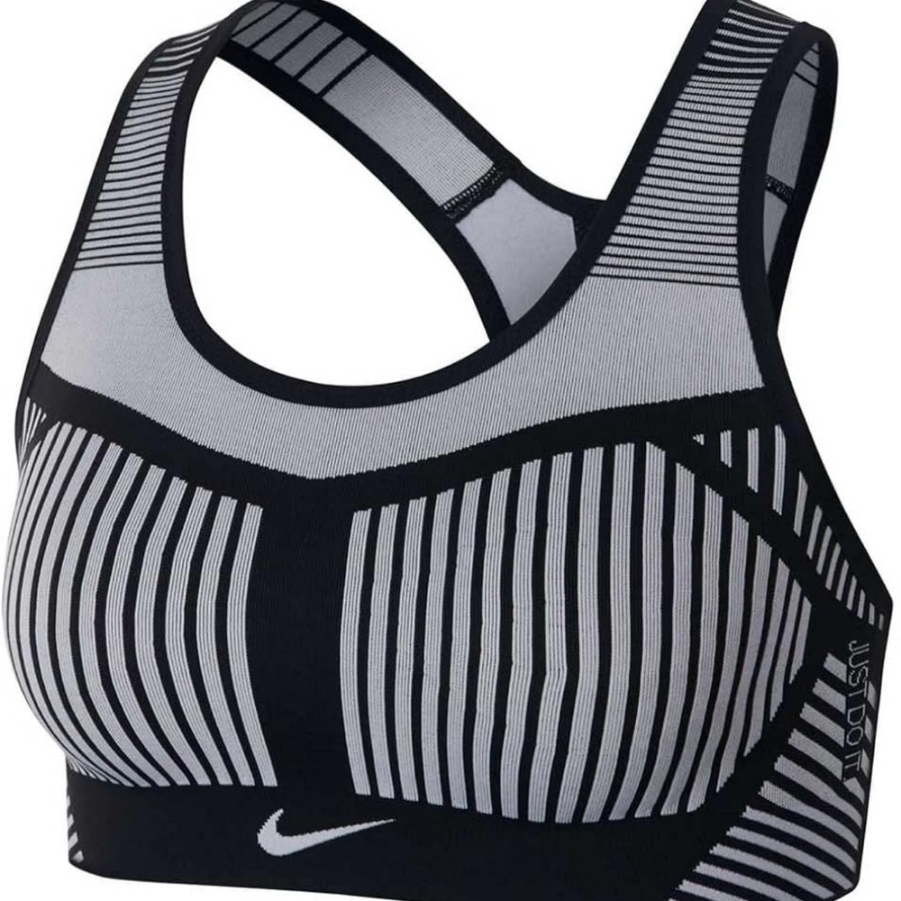 Nike Black and White Sports Bra